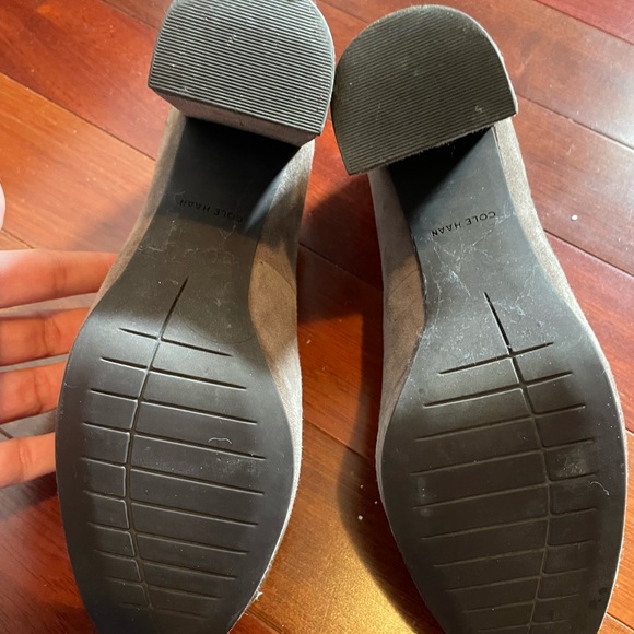 Cole Haan Suede Gray Heels - Picture 3 of 3